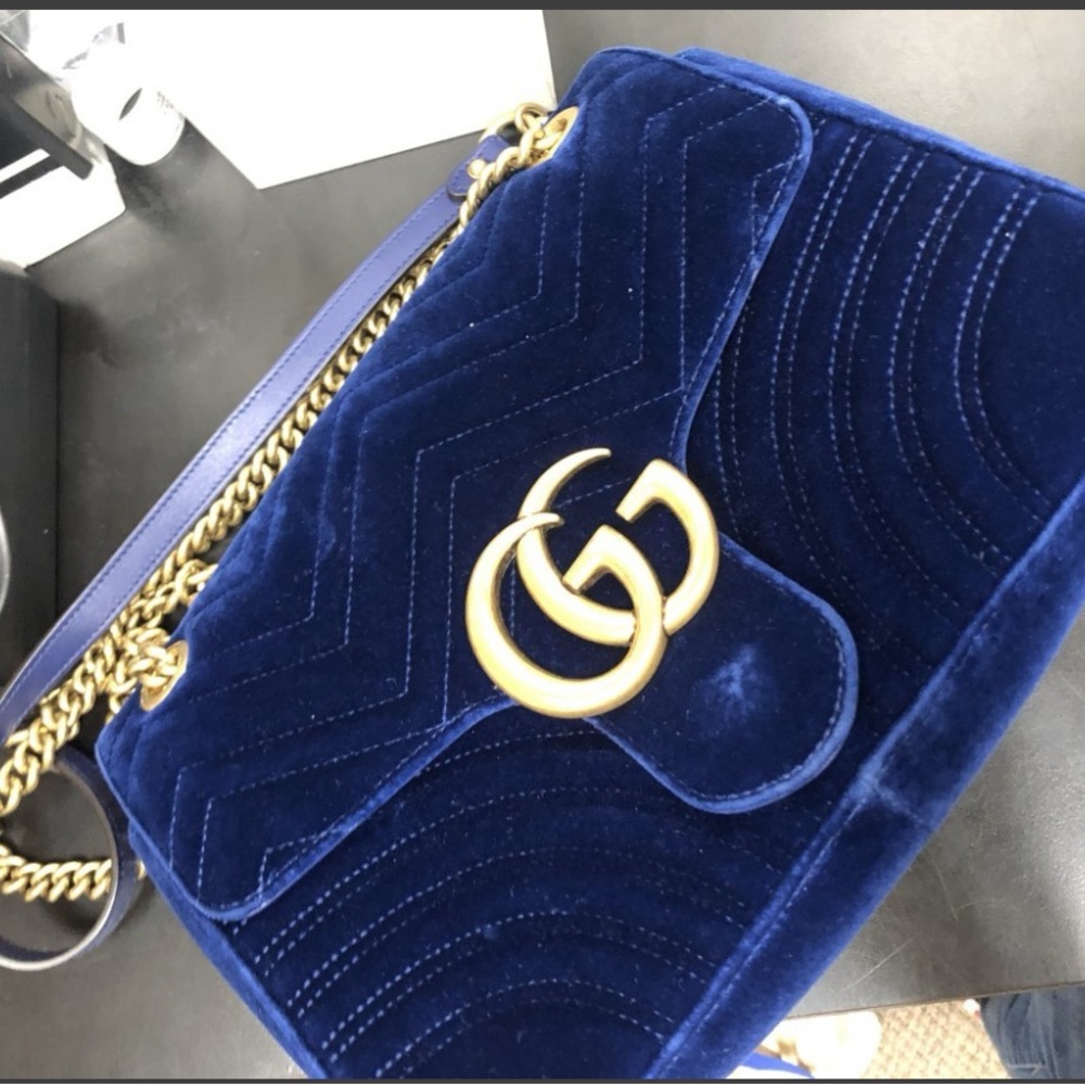 Gucci Velvet Marmont Medium GG